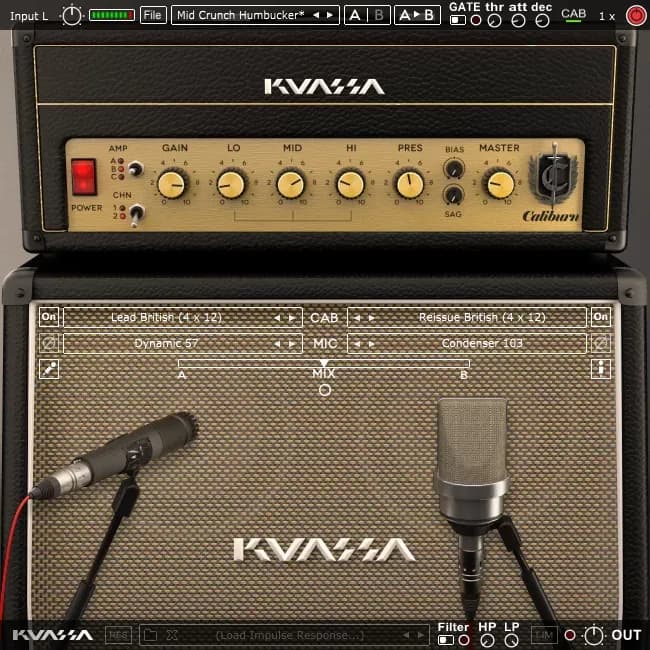 Kuassa Amplifikation Caliburn – Simulador de amplificador de guitarra británico inspirado en Marshall (Descarga Digital) - Miniatura 1 en LEMM DJ Store