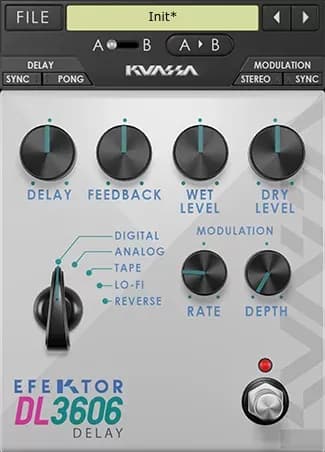 Kuassa Efektor DL3606 Delay – Motor de delay con cinco tipos y modulación (Descarga Digital) - Miniatura 1 en LEMM DJ Store