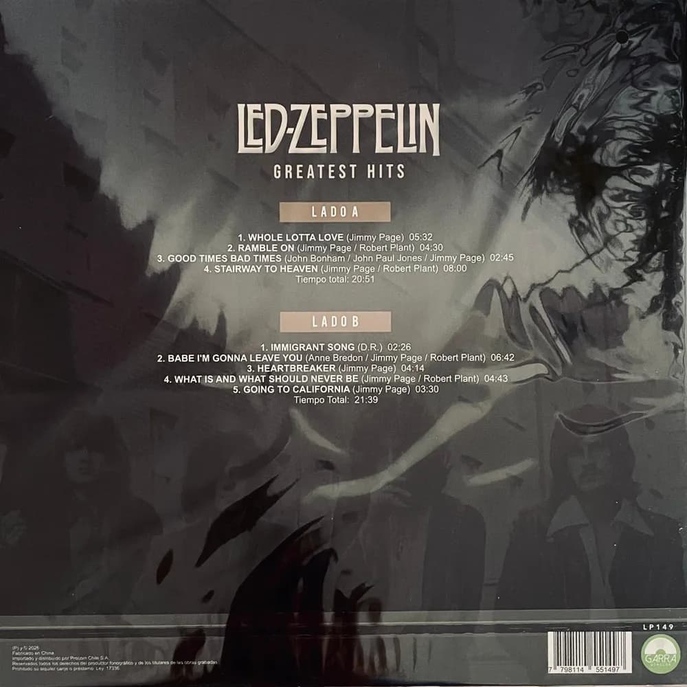 Led Zeppelin - Greatest Hits (Vinilo LP nuevo) - Miniatura 2 en LEMM DJ Store