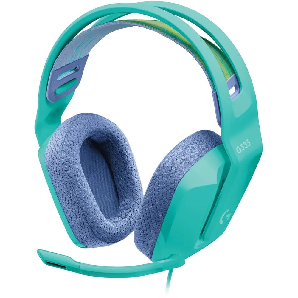 Logitech G335 Menta – Audífonos Gamer con Cable y Micrófono Flip to Mute - Miniatura 1 en LEMM DJ Store