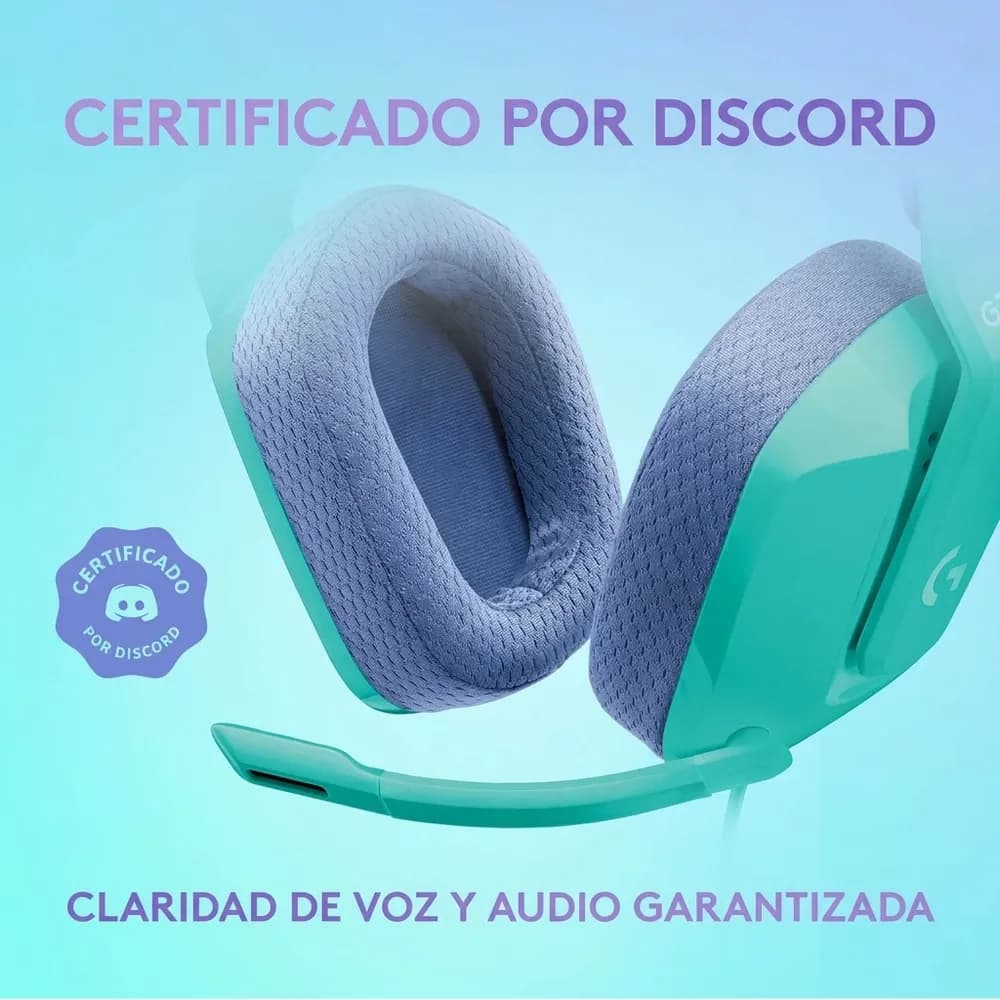 Logitech G335 Menta – Audífonos Gamer con Cable y Micrófono Flip to Mute - Miniatura 3 en LEMM DJ Store