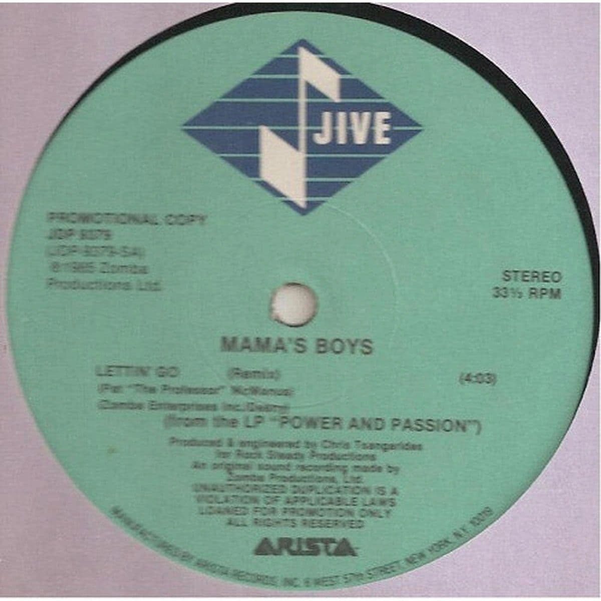 Mama's Boys – Lettin' Go (Remix) (Vinilo usado) (VG+) BOX 6 - Miniatura 1 en LEMM DJ Store