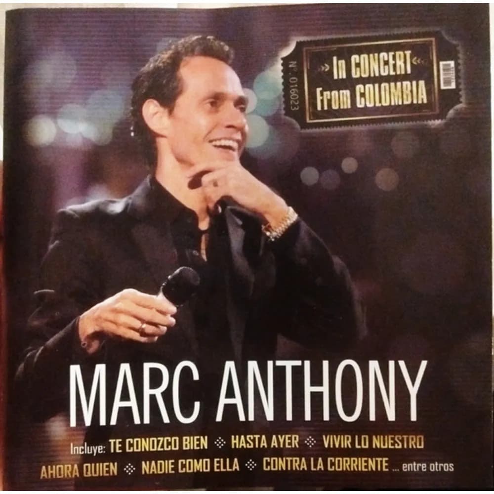 Marc Anthony - In Concert From Colombia (CD nuevo) - Miniatura 1 en LEMM DJ Store