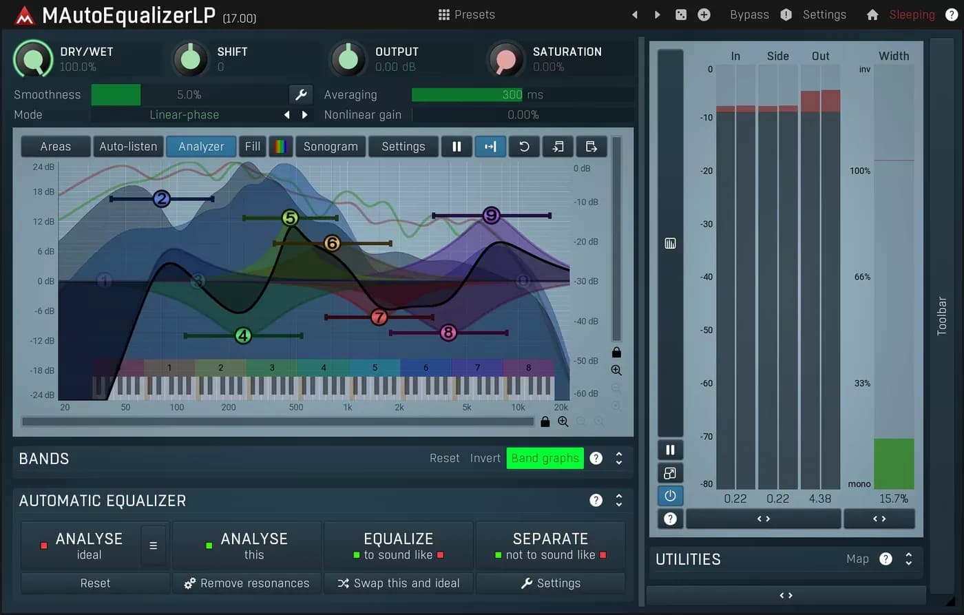 MeldaProduction MAutoEqualizer – Ecualizador de fase lineal con igualación automática (Descarga Digital) - Miniatura 1 en LEMM DJ Store
