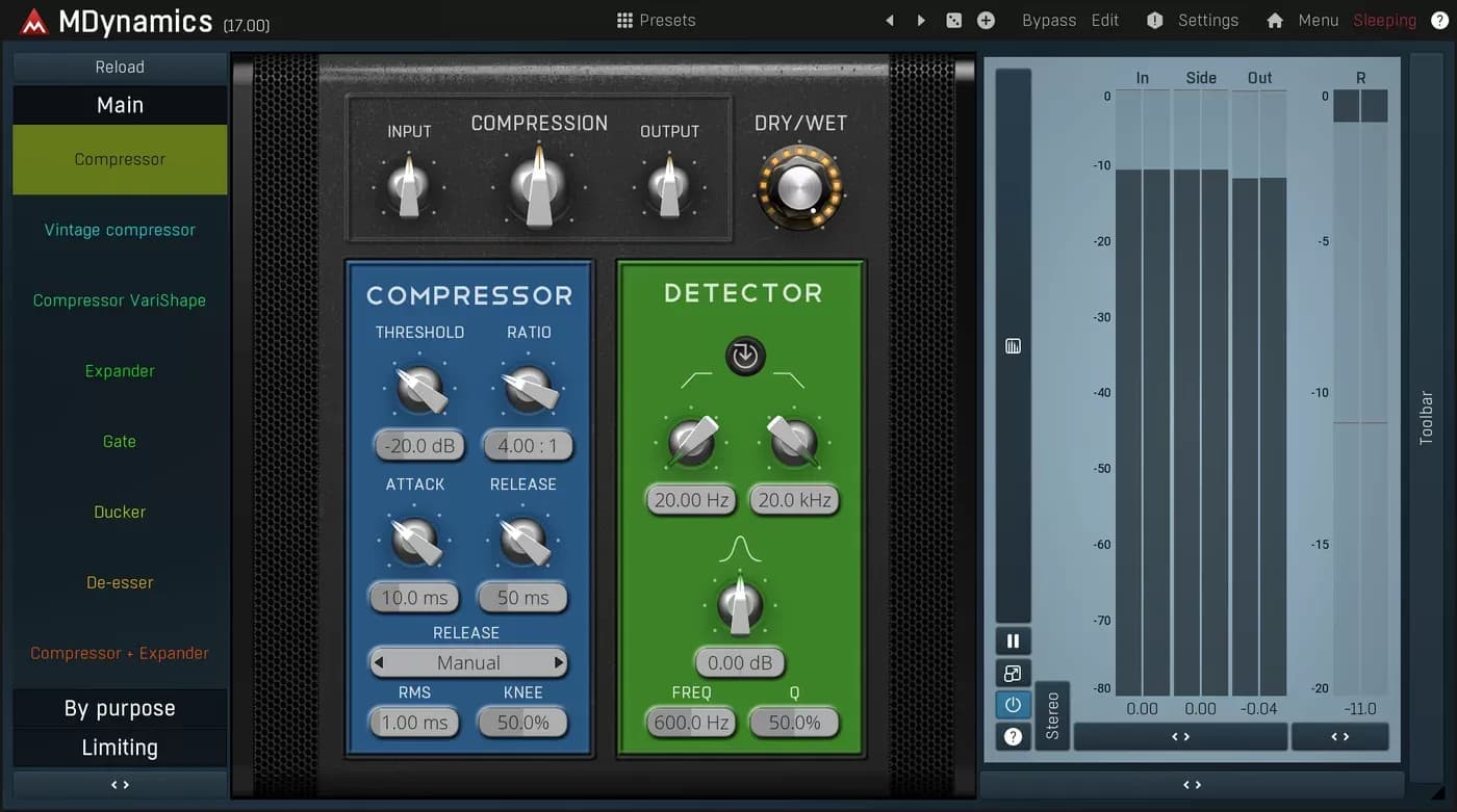 MeldaProduction MDynamics – Procesador de dinámica compresor, expansor y gate (Descarga Digital) - Miniatura 1 en LEMM DJ Store