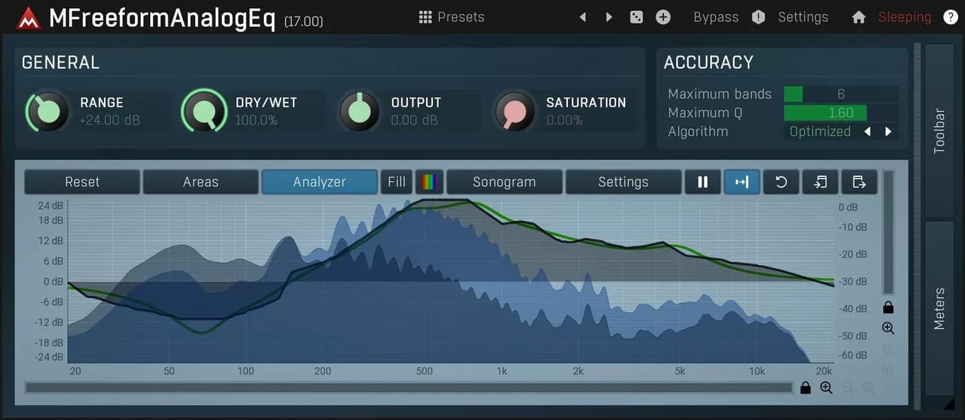 MeldaProduction MFreeformAnalogEq – Ecualizador analógico dibujando la curva libremente (Descarga Digital) - Miniatura 1 en LEMM DJ Store