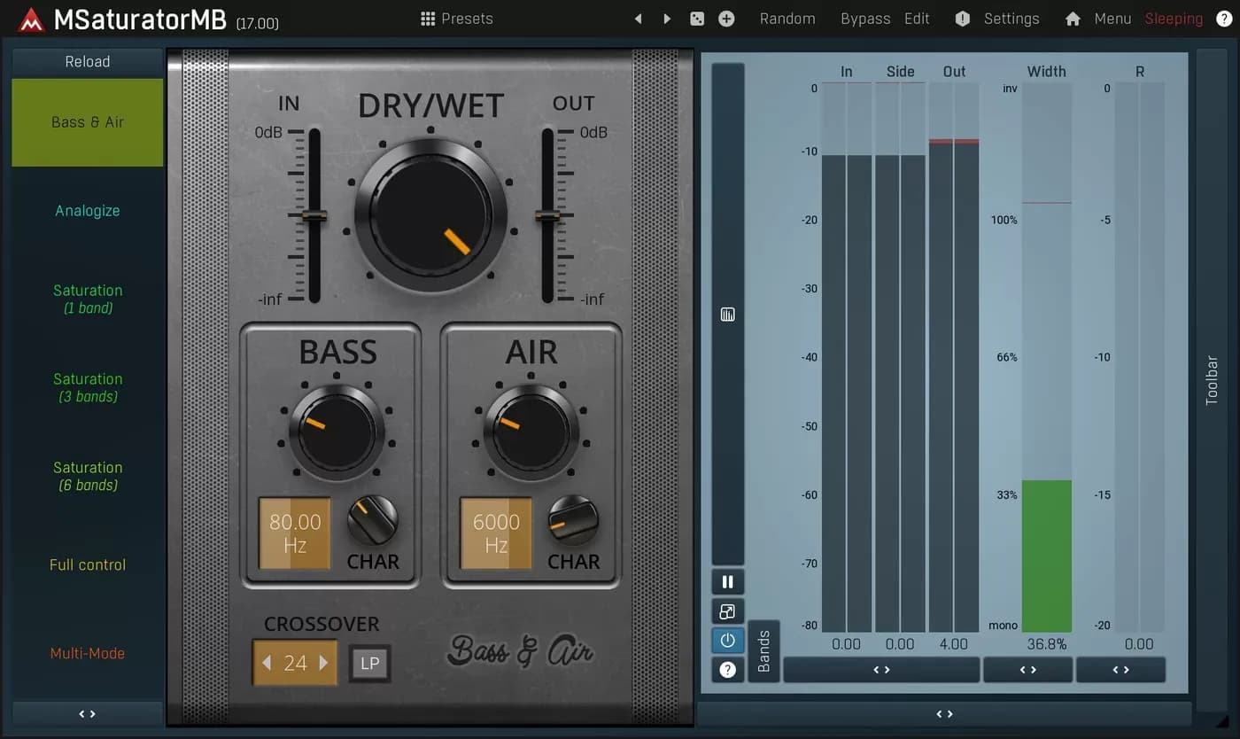 MeldaProduction MSaturatorMB – Saturación multibanda musical con hasta 6 bandas (Descarga Digital) - Miniatura 1 en LEMM DJ Store