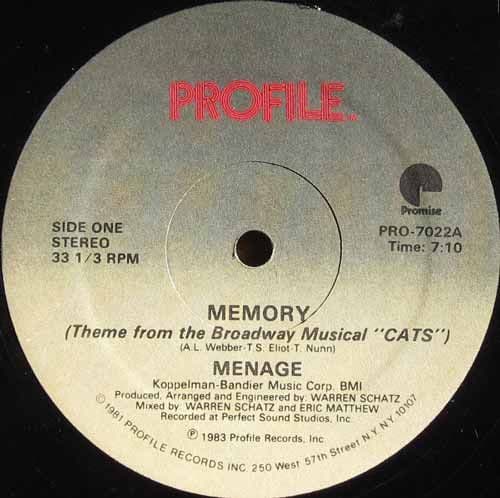 Menage – Memory (Vinilo usado) (VG+) BOX 3 - Miniatura 1 en LEMM DJ Store