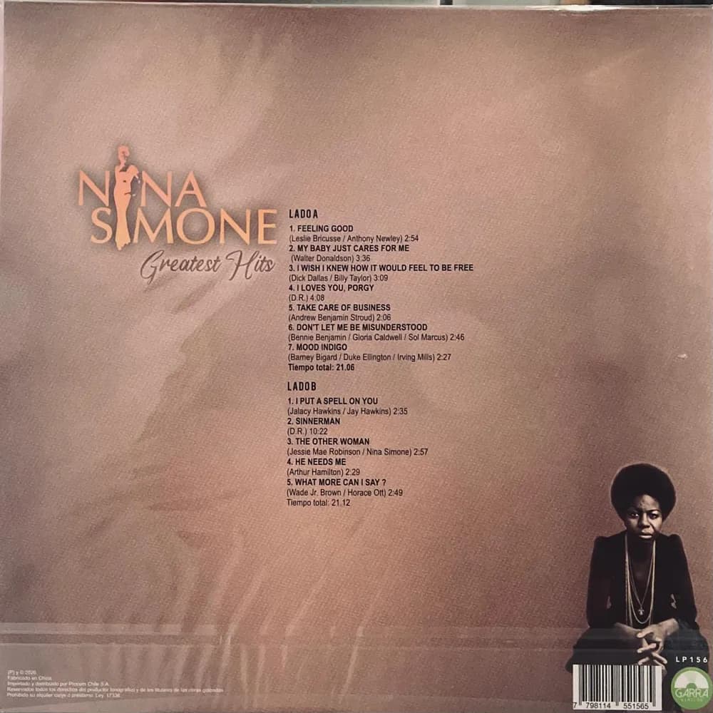 Nina Simone - Greatest Hits (Vinilo LP nuevo) - Miniatura 2 en LEMM DJ Store