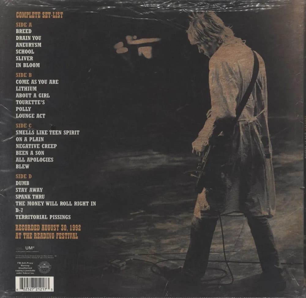 Nirvana - Live At Reading (Vinilo Doble 2LP nuevo) - Miniatura 1 en LEMM DJ Store