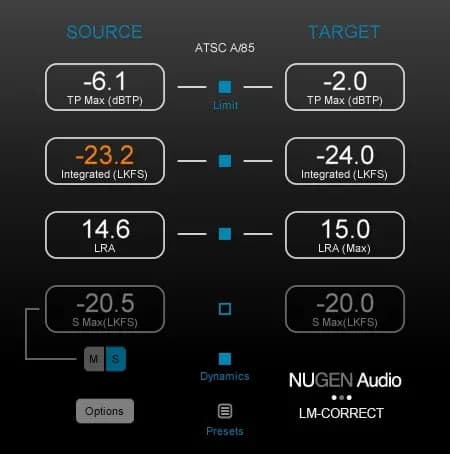 NUGEN Audio LM-Correct 2 – Corrección Automática de Loudness (Descarga Digital) - Miniatura 1 en LEMM DJ Store