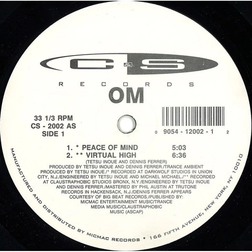 Om – Peace Of Mind (Vinilo usado VG+) - Miniatura 1 en LEMM DJ Store