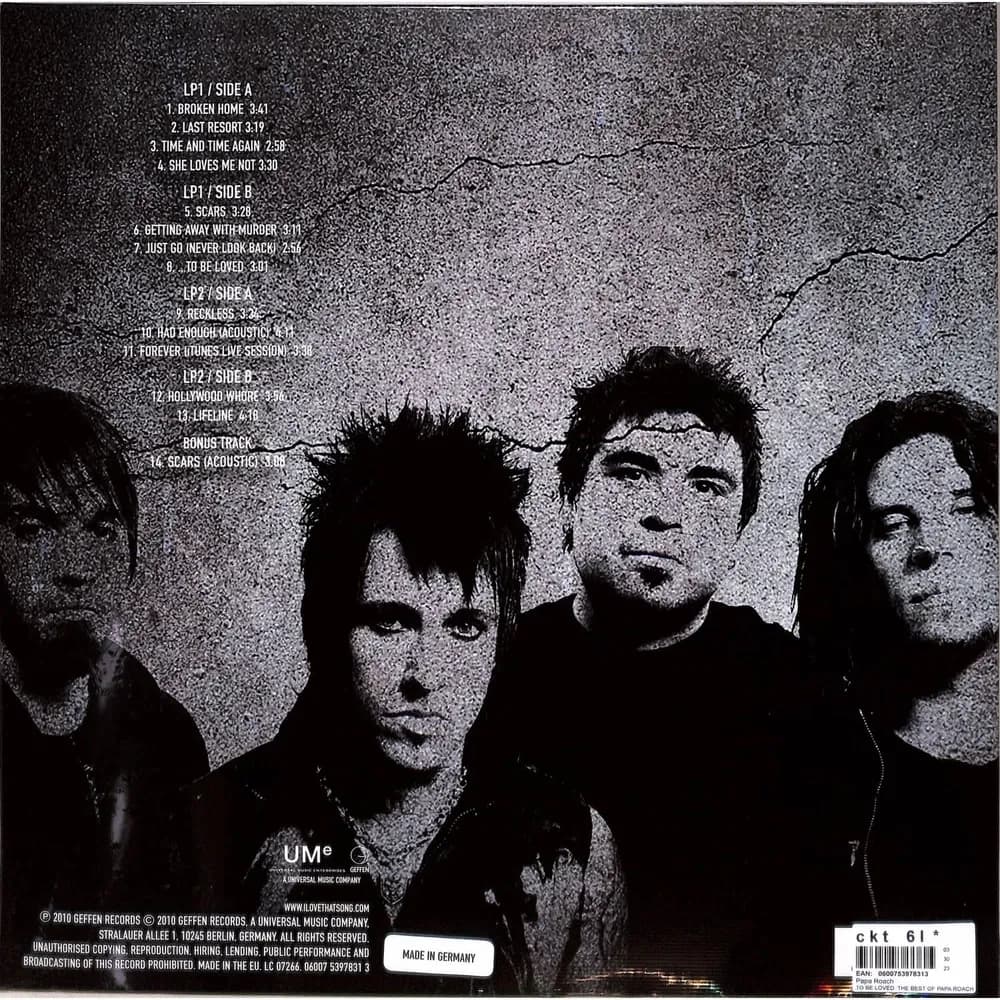 Papa Roach - The Best Of Papa Roach: To Be Loved (Vinilo Doble 2LP nuevo) - Miniatura 1 en LEMM DJ Store
