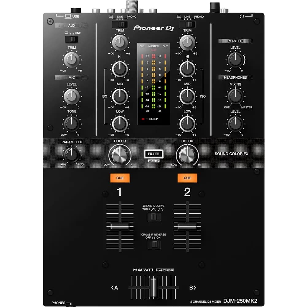 Pioneer DJ DJM-250MK2 Mixer DJ 2 Canales con Tarjeta de Audio USB - Miniatura 2 en LEMM DJ Store