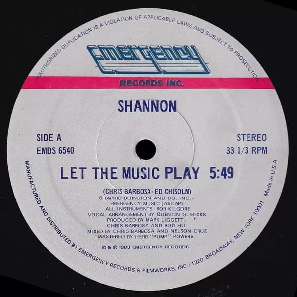 Shannon - Let The Music Play (Vinilo usado VG+) - Miniatura 1 en LEMM DJ Store