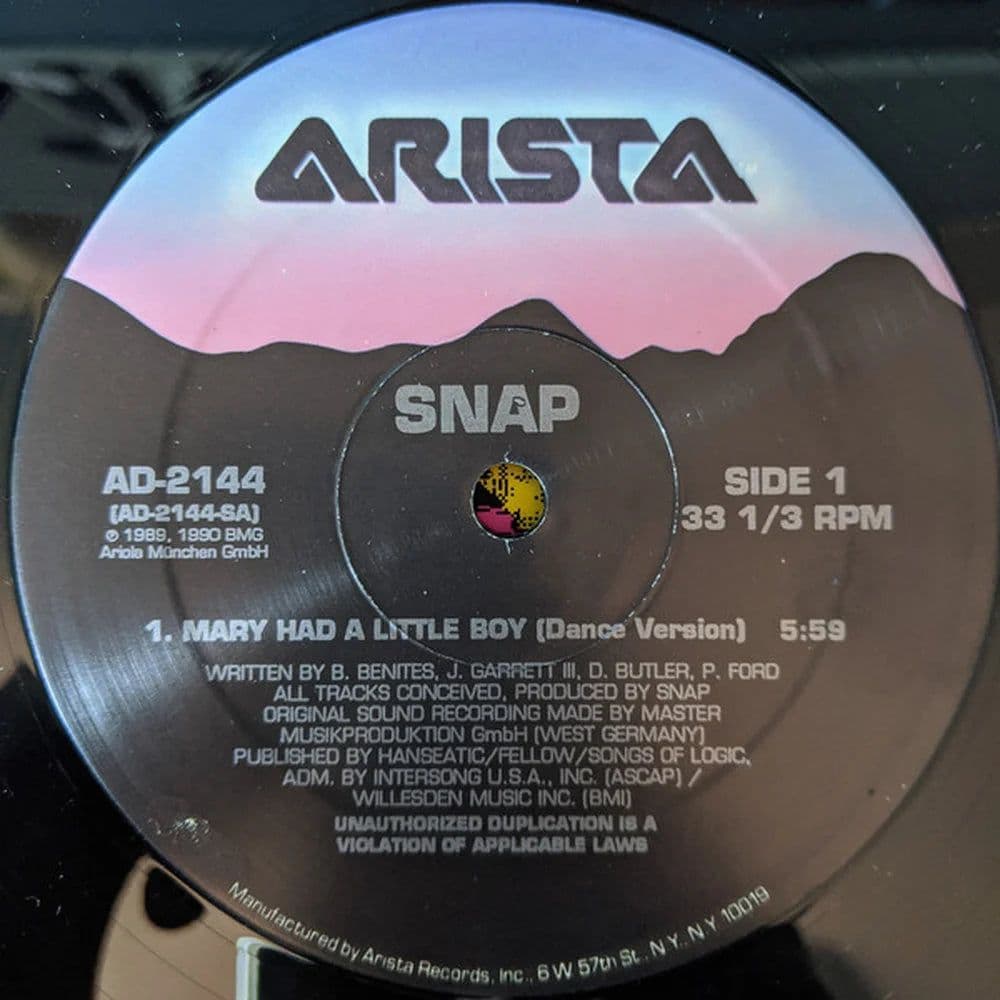 Snap – Mary Had A Little Boy (Vinilo usado VG+) - Miniatura 1 en LEMM DJ Store