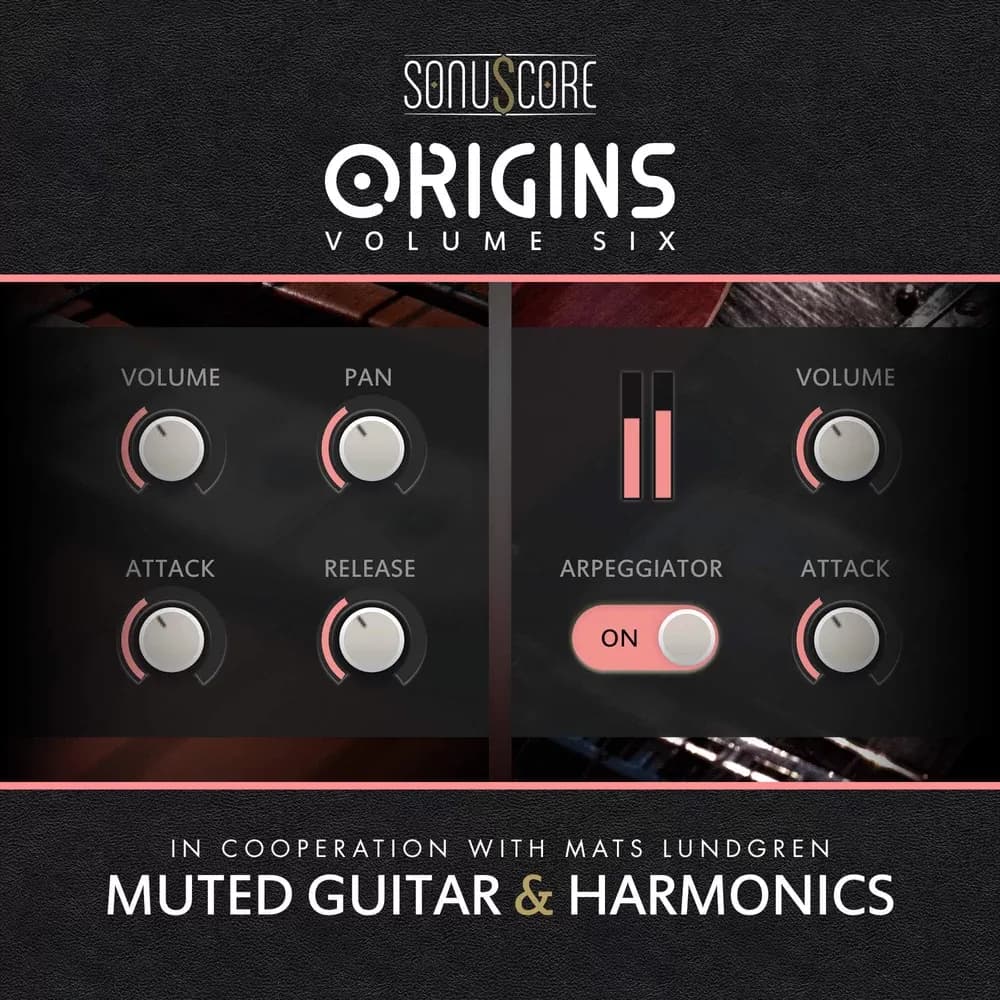 SonuScore Origins Vol.6 Muted Guitar & Harmonics – Instrumento de arpegios cinematográficos (Muted Guitar & Harmonics) (Descarga Digital) - Miniatura 1 en LEMM DJ Store