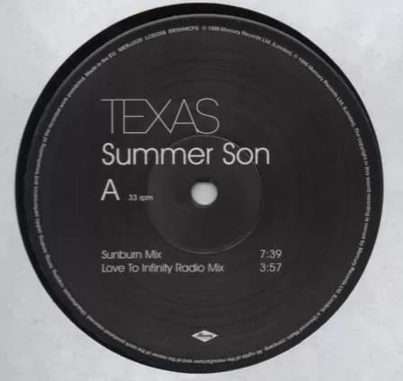 Texas - Summer Son (6 Mixes) (Vinilo usado VG+) - Miniatura 1 en LEMM DJ Store