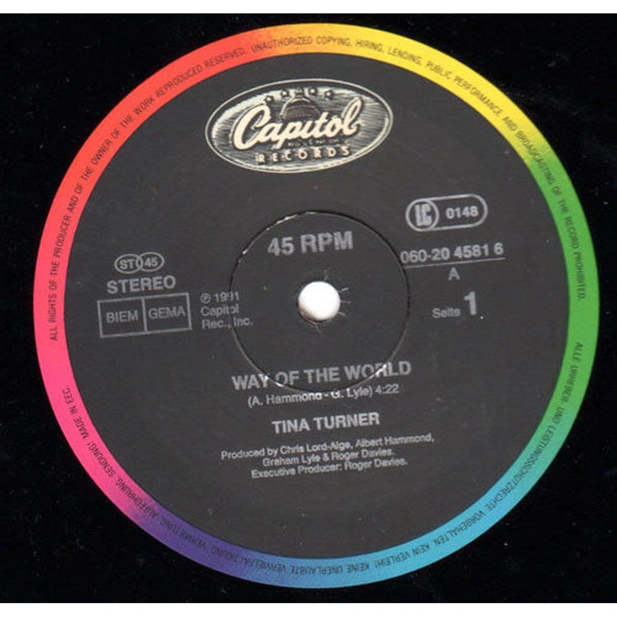Tina Turner – Way Of The World (Vinilo usado) (VG+) BOX 1 - Miniatura 1 en LEMM DJ Store