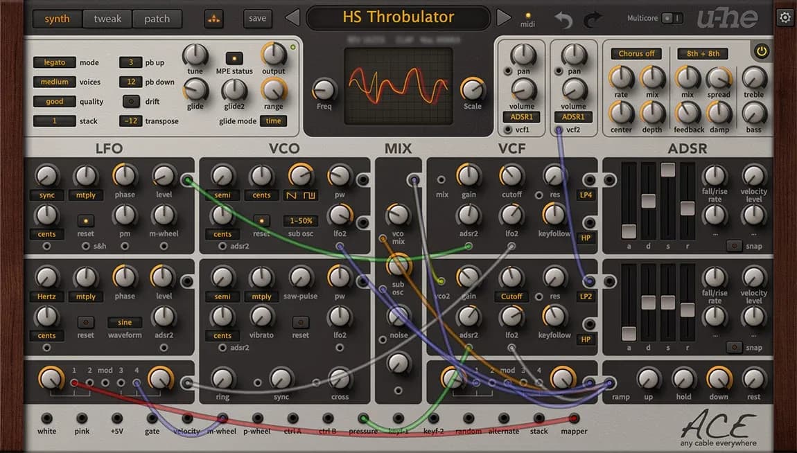 u-he ACE – Sintetizador Semimodular (Descarga Digital) - Miniatura 1 en LEMM DJ Store
