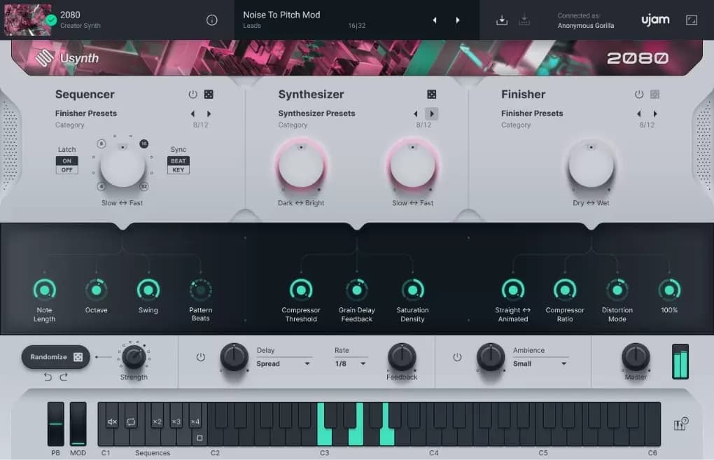 UJAM Usynth 2080 – Sintetizador Virtual para Synthwave y Retro (Descarga Digital) - Miniatura 1 en LEMM DJ Store