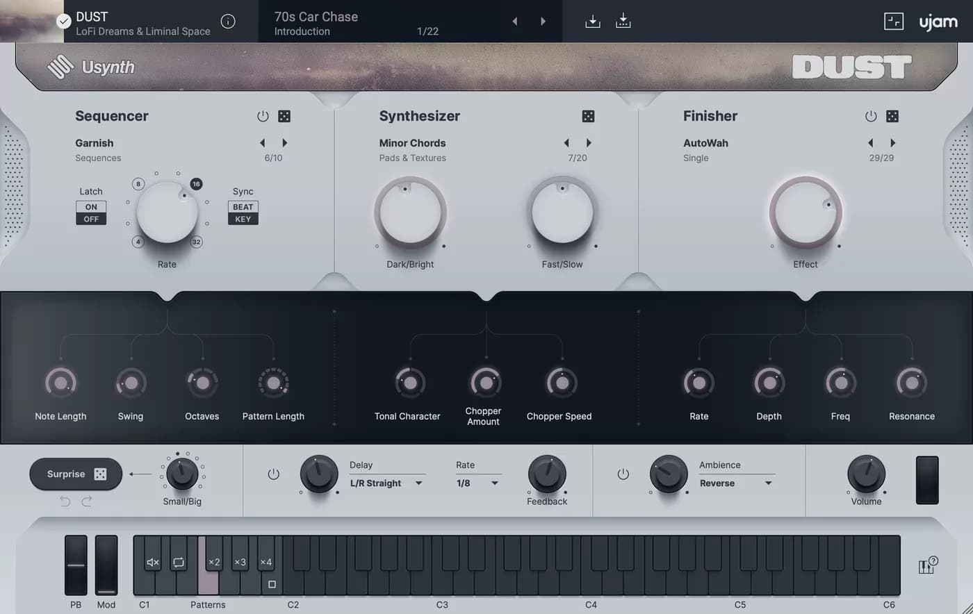 UJAM Usynth DUST – Sintetizador Virtual para LoFi y Ambient (Descarga Digital) - Miniatura 1 en LEMM DJ Store
