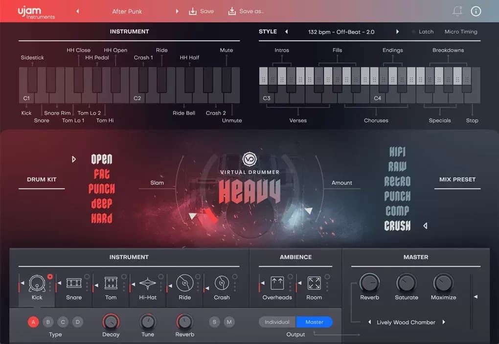 UJAM Virtual Drummer HEAVY 2 – Baterista Virtual para Rock, Indie y Grunge (Descarga Digital) - Miniatura 1 en LEMM DJ Store