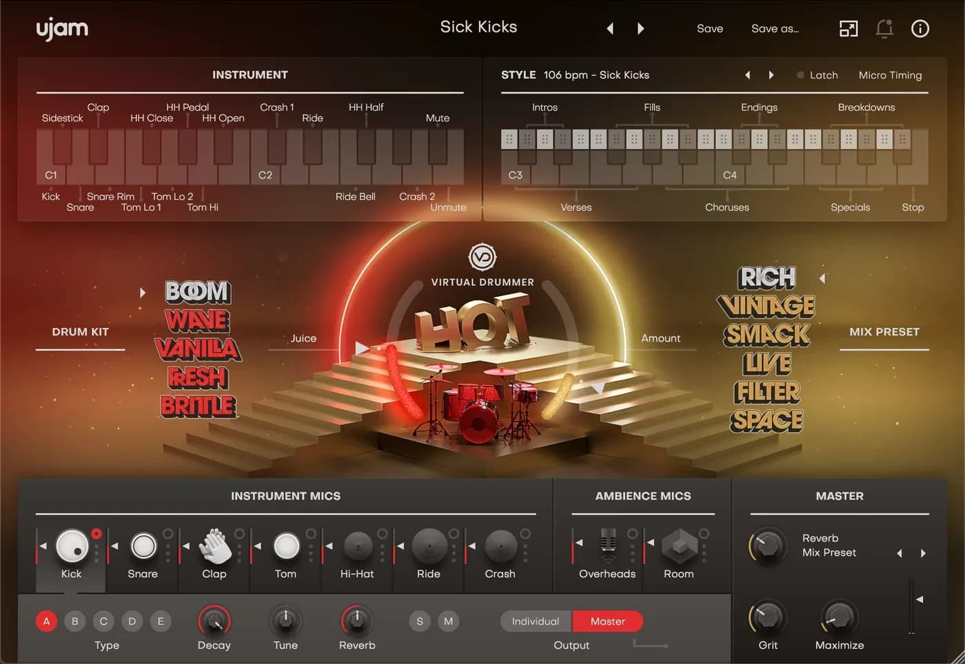 UJAM Virtual Drummer HOT – Baterista Virtual para Pop y Hits de Radio (Descarga Digital) - Miniatura 1 en LEMM DJ Store