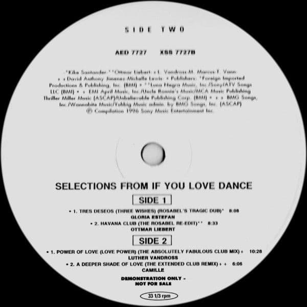 Various – Selections From If You Love Dance (Vinilo usado VG+) - Miniatura 1 en LEMM DJ Store