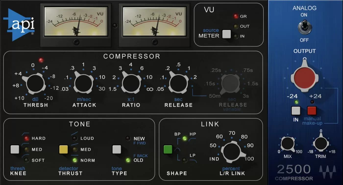 Waves API 2500 – Compresor de Bus VCA con Thrust (Descarga Digital) - Miniatura 1 en LEMM DJ Store