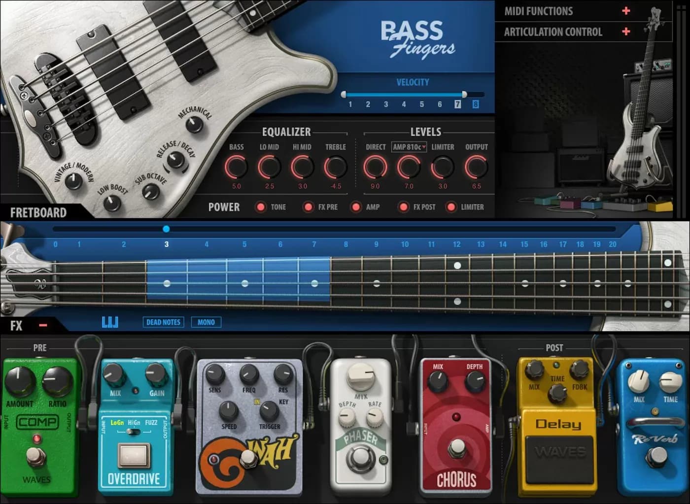 Waves Bass Fingers – Bajo virtual finger-style con 14.000 samples (Descarga Digital) - Miniatura 1 en LEMM DJ Store