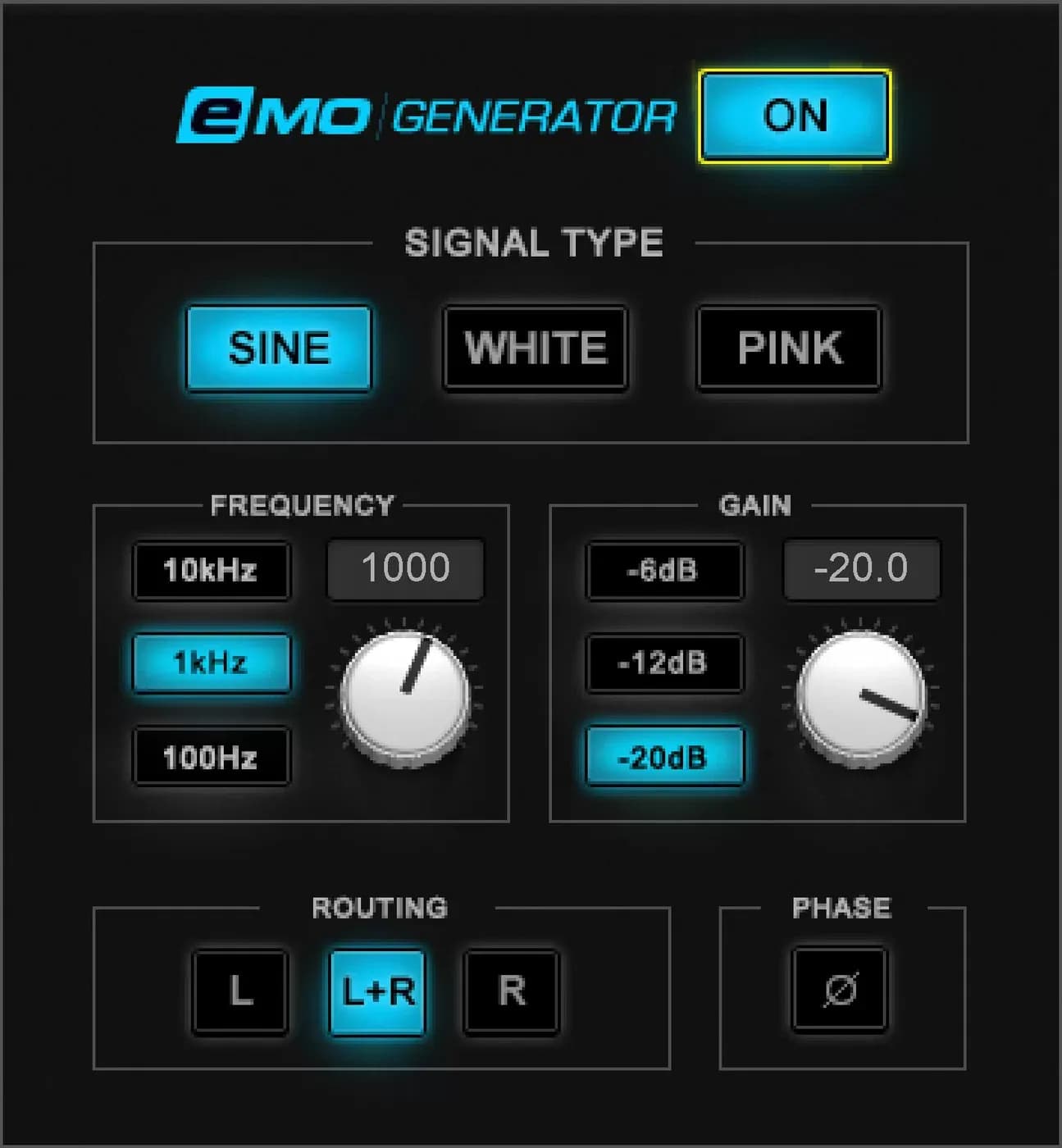 Waves eMo Generator – Generador de tonos de prueba (Descarga Digital) - Miniatura 1 en LEMM DJ Store