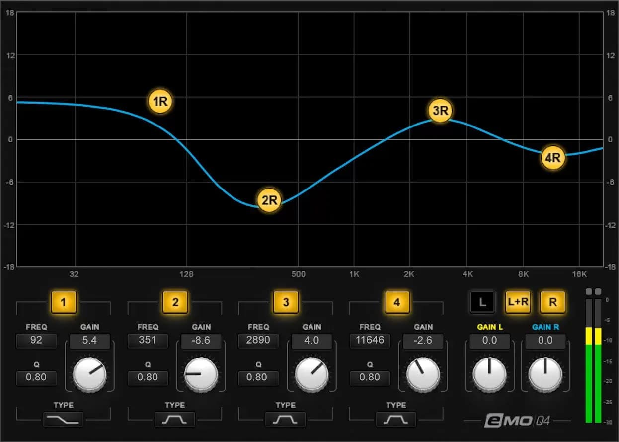 Waves eMo Q4 Equalizer – EQ de 4 bandas para vivo (Descarga Digital) - Miniatura 1 en LEMM DJ Store