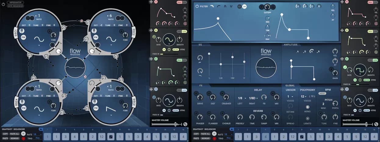 Waves Flow Motion FM Synth – Sintetizador FM con matriz visual (Descarga Digital) - Miniatura 1 en LEMM DJ Store