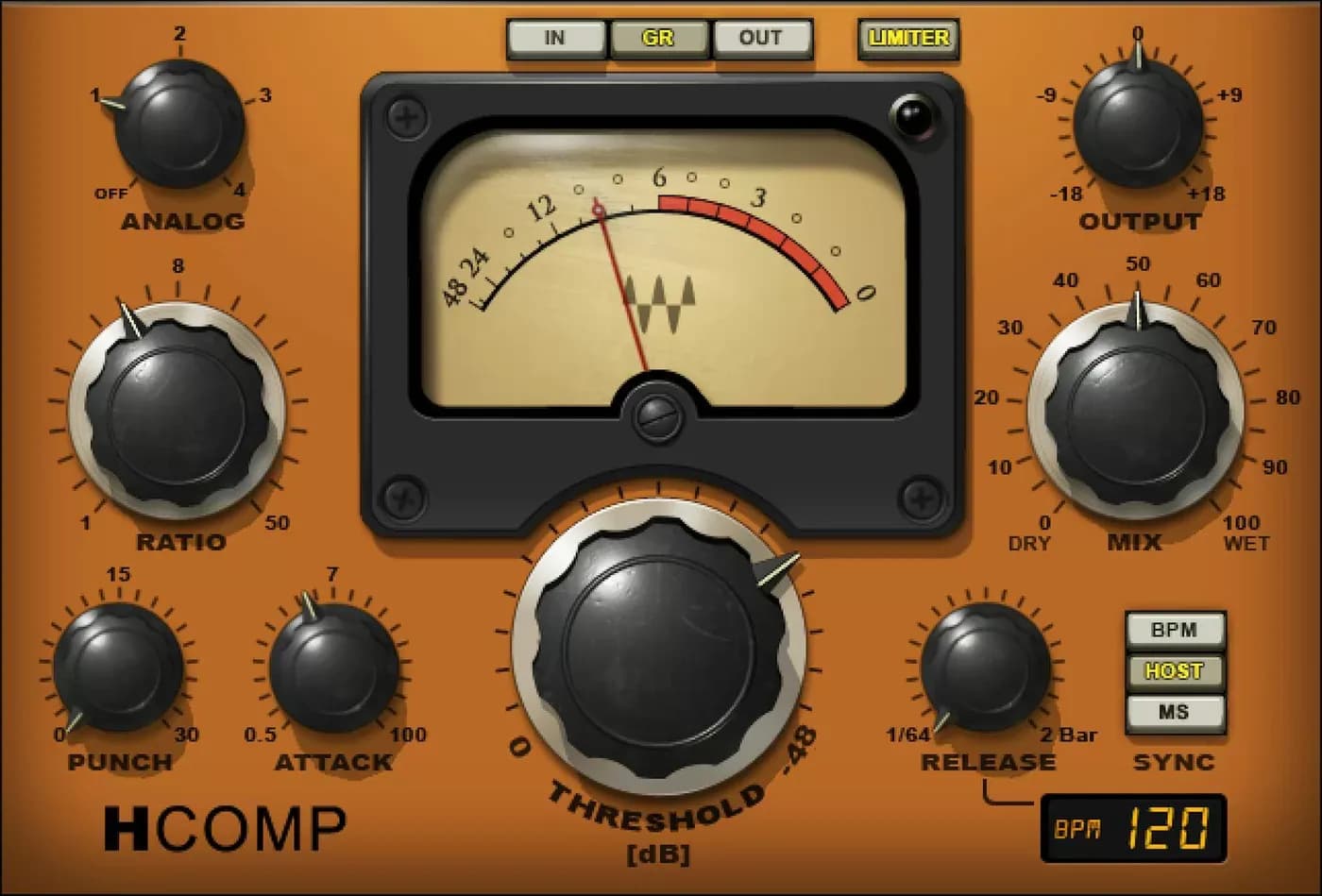 Waves H-Comp Hybrid Compressor – Compresor híbrido analógico-digital (Descarga Digital) - Miniatura 1 en LEMM DJ Store