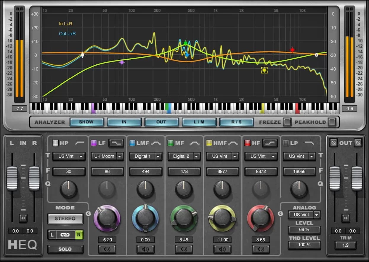 Waves H-EQ Hybrid Equalizer – EQ híbrido analógico/digital (Descarga Digital) - Miniatura 1 en LEMM DJ Store