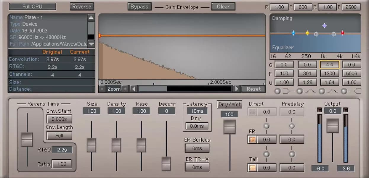 Waves IR1 – Reverb de convolución con 2.000+ espacios (Descarga Digital) - Miniatura 1 en LEMM DJ Store