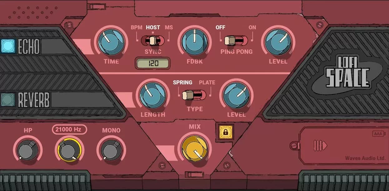 Waves Lofi Space – Delay saturado y reverb de resorte y placa (Descarga Digital) - Miniatura 1 en LEMM DJ Store