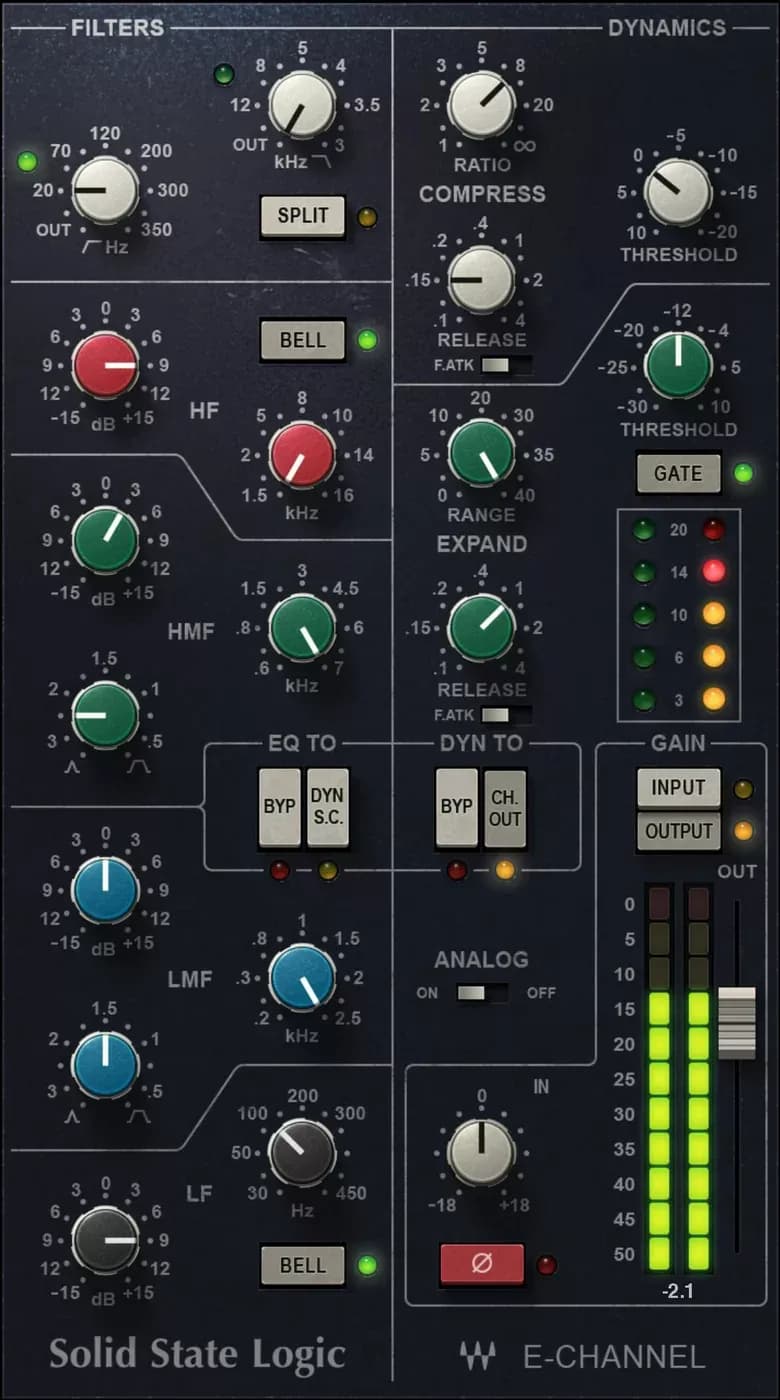 Waves SSL E-Channel – Channel strip SSL 4000E licenciado (Descarga Digital) - Miniatura 1 en LEMM DJ Store