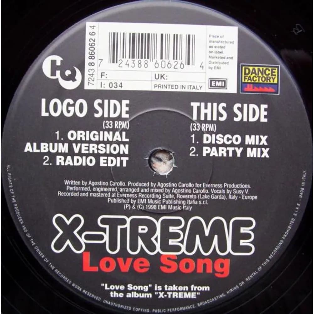 X-Treme - Love Song (Vinilo 12" usado VG+) - Miniatura 1 en LEMM DJ Store