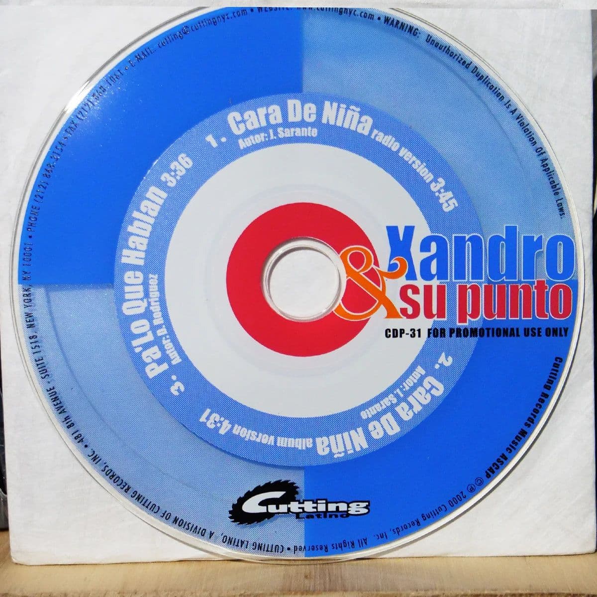 Xandro y Su Punto Promo CDP31 (CD single usado VG+) - Miniatura 1 en LEMM DJ Store
