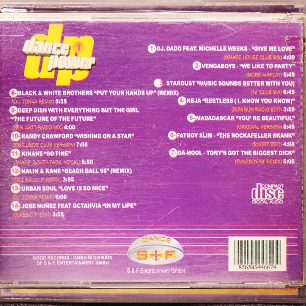 Dance Power 1 – Eurodance (CD Compilado usado VG+) - Variante - Vista alternativa en LEMM DJ Store