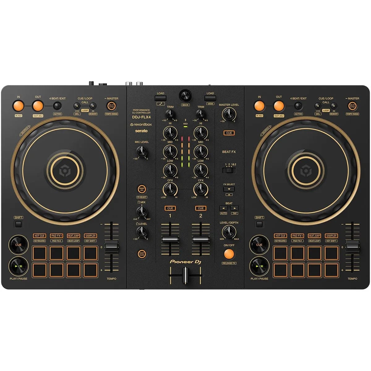 Pioneer DJ DDJ-FLX4 Gold – Controlador DJ 2 Canales USB-C - Variante - Vista alternativa en LEMM DJ Store