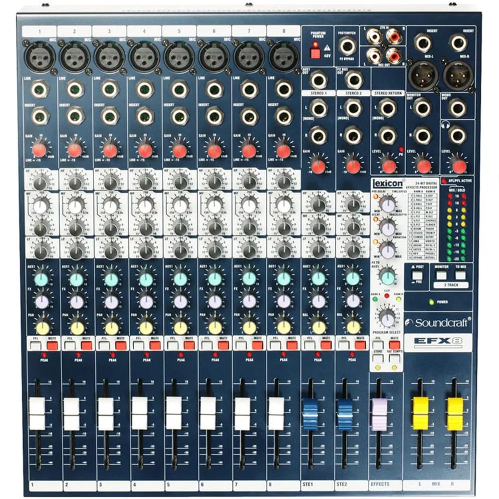 Soundcraft EFX8 — Mixer de 8 Canales con Efectos - Variante - Vista alternativa en LEMM DJ Store