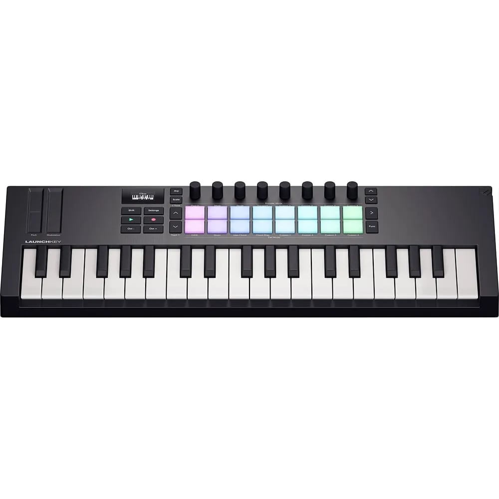 Novation Launchkey Mini 37 MK4 – Teclado MIDI compacto de 37 teclas con pads RGB y control total para DAWs - Variante - Vista