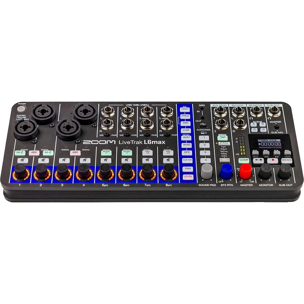 Zoom LiveTrak L6max – Mezcladora y Grabadora Portátil 12 Canales - Variante - Vista alternativa en LEMM DJ Store