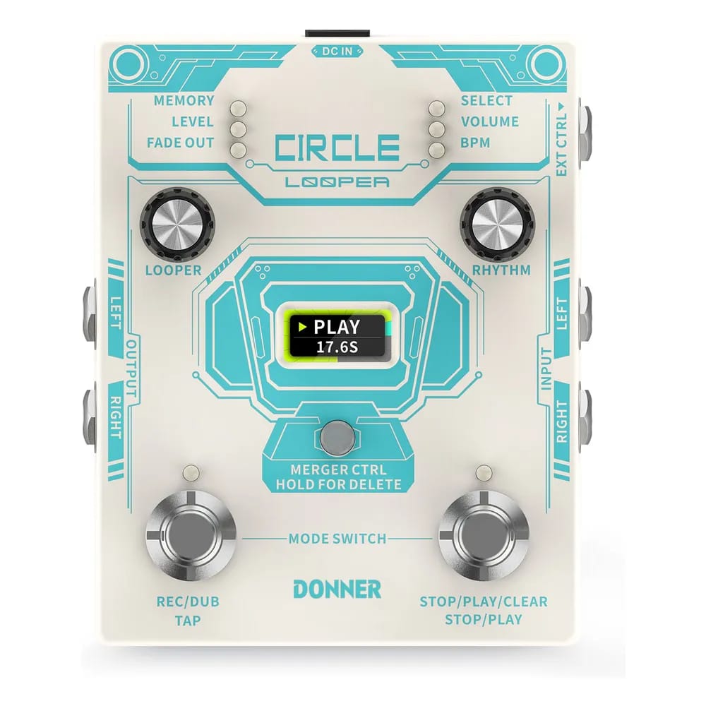 Donner Circle Looper – Pedal Looper con Caja de Ritmos, 40 Memorias y Barra de Progreso - Variante - Vista alternativa en LEM