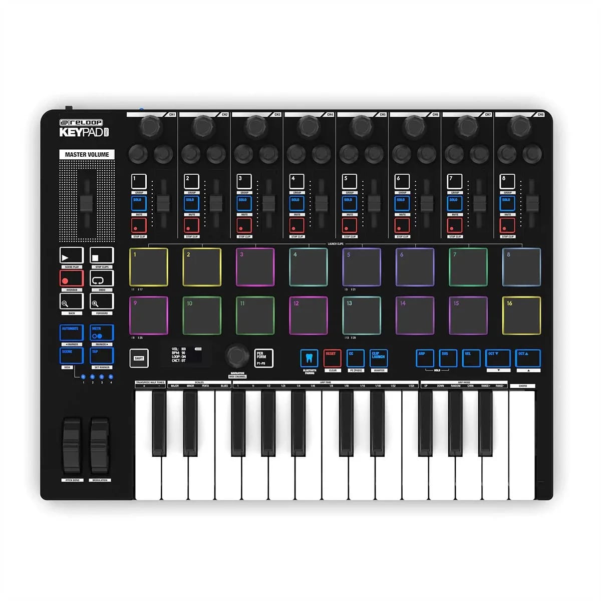 Reloop Keypad Pro – Controlador MIDI 4-en-1 con Bluetooth y USB - Variante - Vista alternativa en LEMM DJ Store