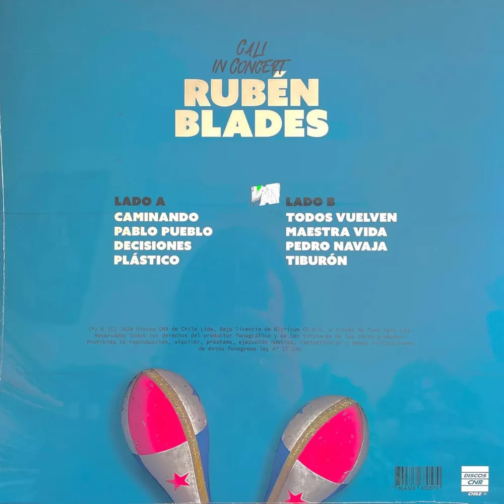 Ruben Blades - Cali In Concert (Vinilo LP nuevo) - Variante - Vista alternativa en LEMM DJ Store