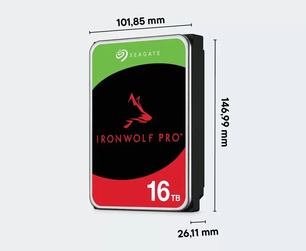 Seagate IronWolf Pro 16 TB – Disco duro 3,5" para NAS - 16 TB - Vista alternativa en LEMM DJ Store